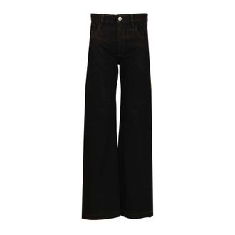 The Attico Straight-Leg Jeans - female - The Attico - Wide Jeans - Black - W27 - Jeans