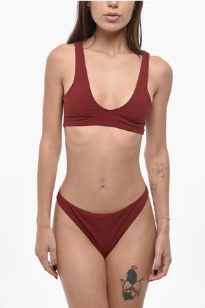Lido Solid Color Stretch Fabric Bikini size L