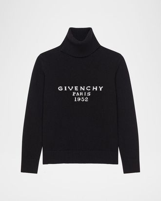 Givenchy Turtleneck Logo Wool-Cashmere Sweater