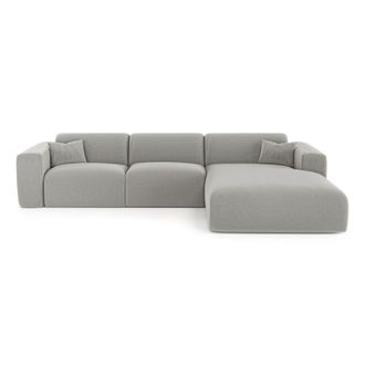 Sia Home Sof&aacute; convertible en &aacute;ngulo recto express 5plazas tejido trenzado gris