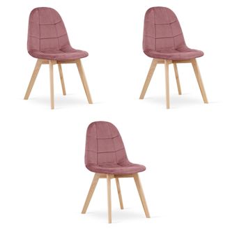 OEM Silla Bora - Terciopelo Rosa Oscuro X 3