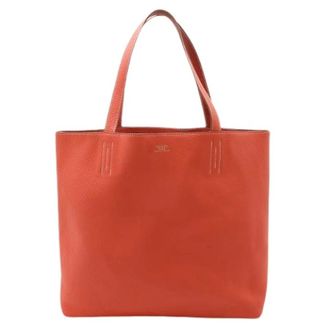 Herm&egrave;s Pre-owned Double Sens 36 Taurillon Clemence Tote Bag - - Pre-owned - Donna - Rosso - ONE SIZE