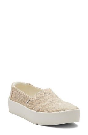 Toms Verona Platform Slip-On Sneaker in Natural at Nordstrom, Size 5.5