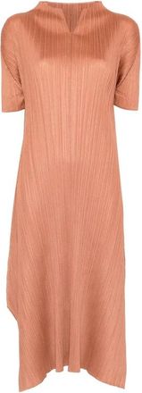 Issey Miyake Midi Dresses, female, Orange, Size: XL Monthly Colors: March Dress