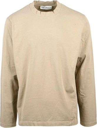 Our Legacy Tops, Heren, Beige, S, Katoen, Long Sleeve Top
