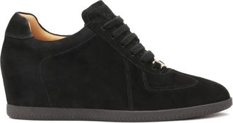 Kazar Zwarte sneakers op een verborgen anker - Dames - Sleehakken - Zwart - 37 EU - Su&egrave;de - Schoenen