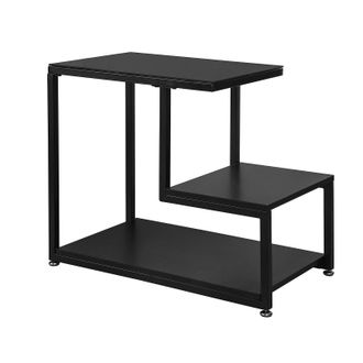 SoBuy Sobuy - Tavolino Divano Tavolino Soggiorno Tavolino Basso Nero 2 Pezzi Fbt65-sch