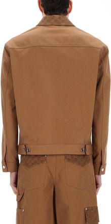 Gucci GG-Jacquard Pocket Cotton Jacket - Beige
