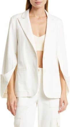 TWP Split Sleeve Stretch Cotton Blazer in Off White at Nordstrom Rack, Size Medium
