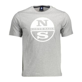 North Sails T-Shirts, male, Gray, Size: 2XL Short Sleeve T-Shirt