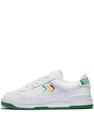 Leandro Lopes Tony arrow-detail leather sneakers - White