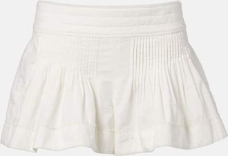 Isabel Marant Cybila gathered cotton shorts