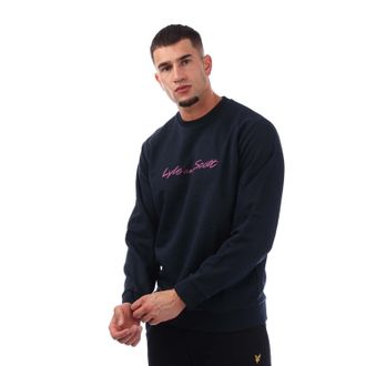 Lyle & Scott Herenscript sweatshirt (Marine)