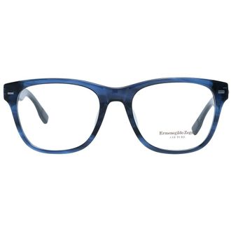 Ermenegildo Zegna ER-1038885 Blue Plastic Rectangle Eyeglasses - Blue