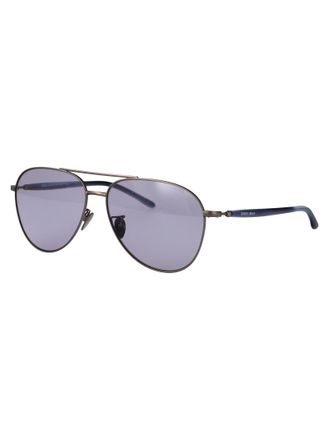Giorgio Armani Mens Sunglasses Matte Gunmetal Steel