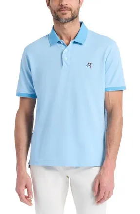 Robert Graham Devil Cotton Polo in Light Blue at Nordstrom, Size X-Large