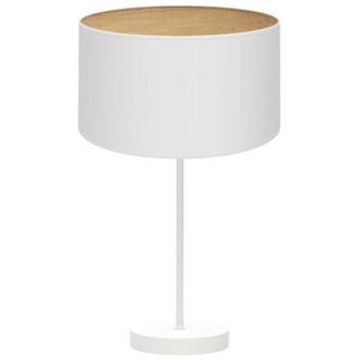 Fabrilamp Sobremesa Alto Tania 1xe27 Blanco/blanco-madera Clara 62x30x30 Cm