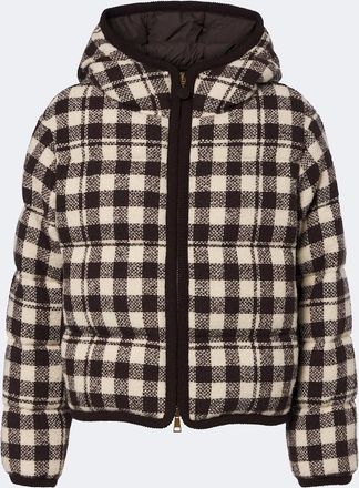 Moncler Piumino in misto lana a quadri