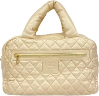 Chanel Pre-owned Handbags, female, Beige, Size: ONE SIZE Pre-owned Vintage Tote bag