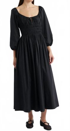 D&ocirc;en Quintessa Midi Dress In Black