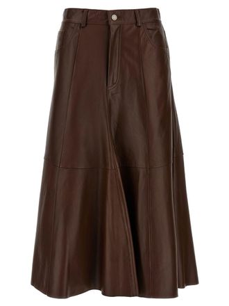 Haikure Mid Serenity Leather Skirt