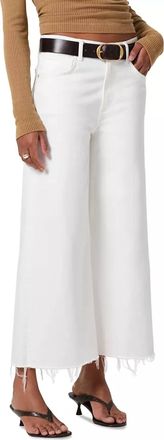 Citizens Of Humanity Lyra Wide Leg Crop Jeans In Soft White