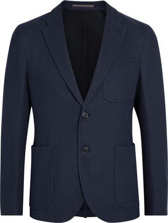 Slowear Textured Cotton Blazer - Navy - 52 (IT52 / XL)