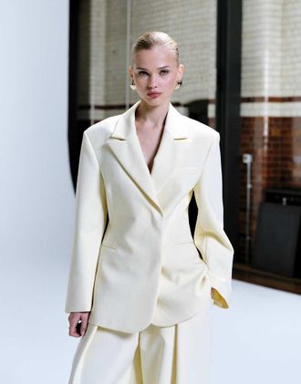 Asos Blazer doppiopetto giallo