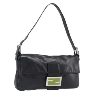 Fendi Pre-owned Vintage Schoudertas - Dames - Pre-owned - Zwart - Maat: ONE Size Leer