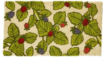 Tag Wild Berries Coir Door Mat Everyday Multi-Color Rug in Green at Nordstrom, Size Medium