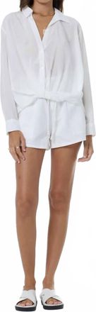 Young Fabulous & Broke Traveler Button-Down Top In Bone