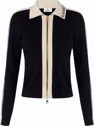 Elisabetta Franchi Knitted Viscose Band Jacket