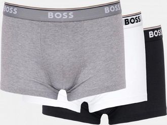 HUGO BOSS Mens BOSS Orange 3 Pack Mens Power Trunks NOS - White/Grey/Black 999 - Size: 33/32/32