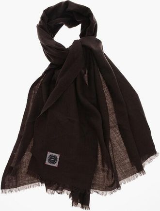 Destin Solid Color Wool Scarf with Fringes size Unica