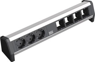 Bachmann Desk Regleta Negra 3xschuko 4xabd