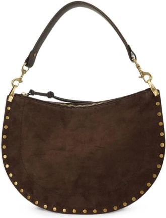 Isabel Marant Tassen, Dames, Bruin, ONE Size, Leer, Oskan Soft Zipped Bag