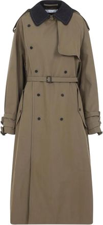 Carven Trench doppiopetto con cintura - Verde