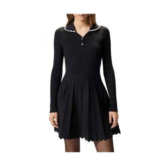 Pinko Knitted Dresses, female, Black, S, Elegant Dress in Pink