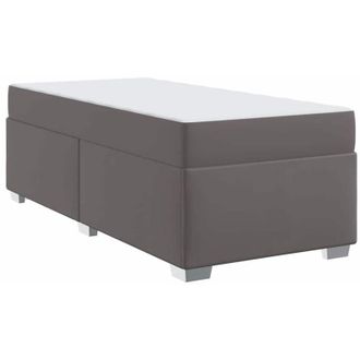 vidaXL Vidaxl - Estructura De Cama Gris 100 X 200 Cm Cuero Sint&eacute;tico