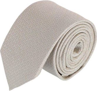 Trafalgar Store Baldwin Metallic Dash Silk Business Necktie in Champagne at Nordstrom