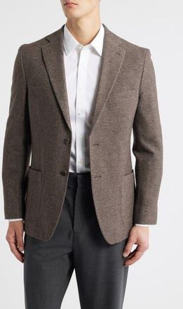 Vince Icon Relaxed Fit Knit Wool & Cotton Blend Sport Coat in Brown at Nordstrom Rack, Size 38 Regular