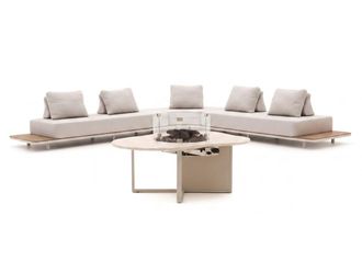 Bellagio la vita attrattiva Bellagio San Lupo/Cosiloft Novi hoek loungeset met vuurtafel 4-delig