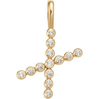 Made by Mary CZ Poppy Charm in Gold Vermeil Initial X at Nordstrom