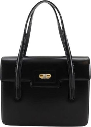 Gucci Pre-owned Calf Handbag - Dames - Vintage Handtas - Zwart - ONE Size - Leer - Vintage