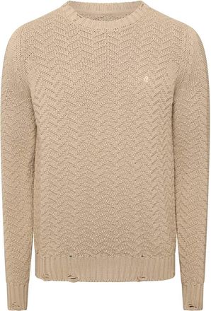 Replay Heren Replay Gebreid Crewneck Sweatshirt in Bruin