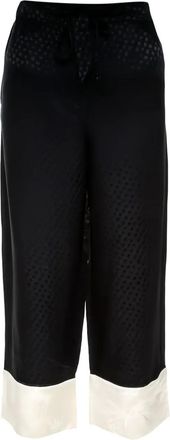 Alexander McQueen Pantaloni con motivo jacquard - Nero