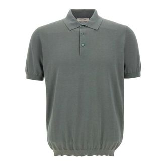 KANGRA Silk and Cotton Polo Shirt - male - Kangra - Polo Shirts - Green - 3XL - Tops