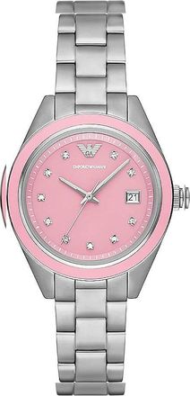 Emporio Armani Quartz Crystal Pink Dial Ladies Watch AR11546