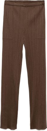 Pleats Please Issey Miyake Basic trousers - Brown
