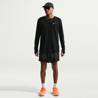Nike Mens Stride Plus Dri-FIT 5 Brief-Lined Running Shorts in Black | IF2016-010